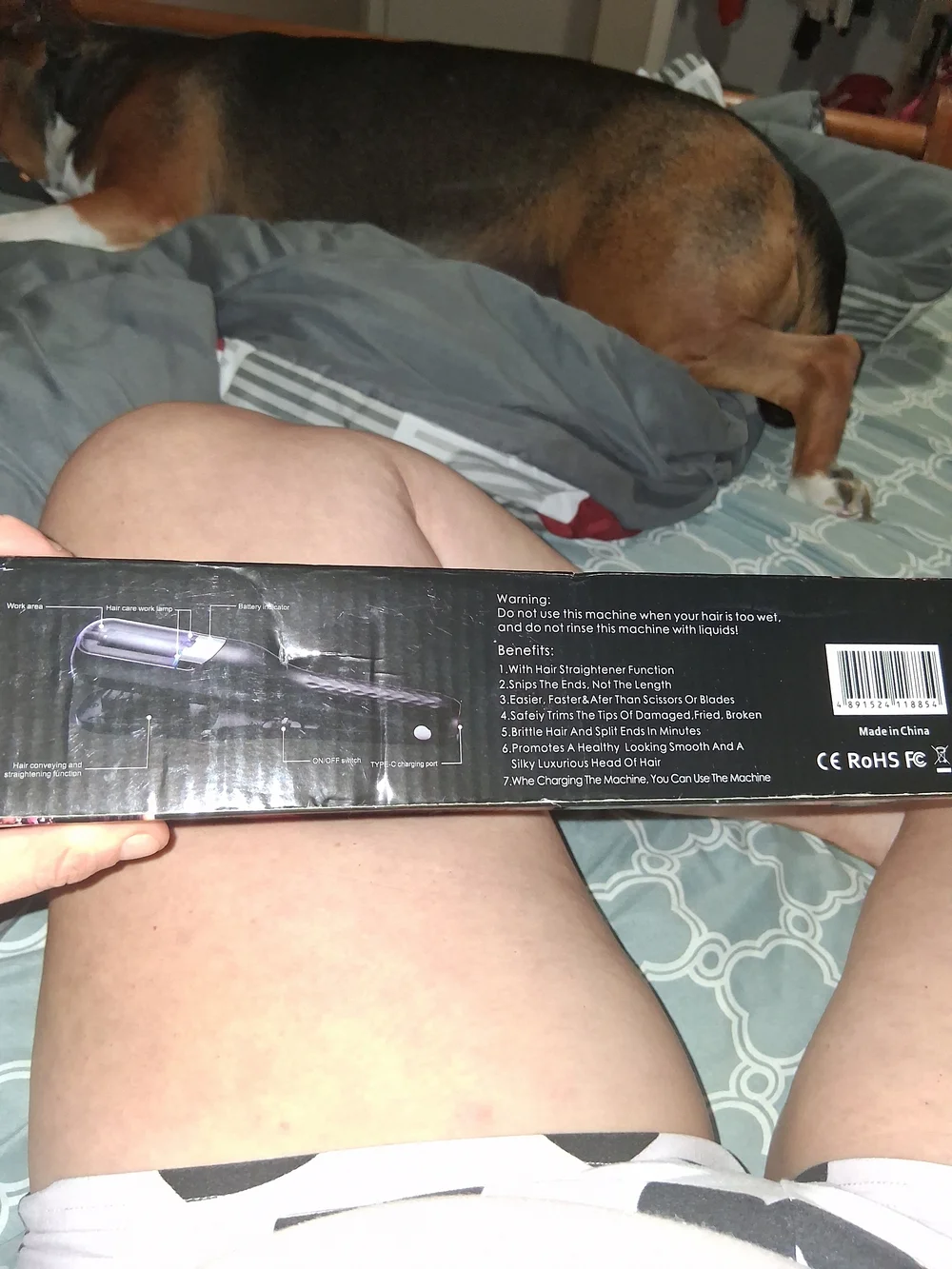 Black Cordless Split End Hair Trimmer